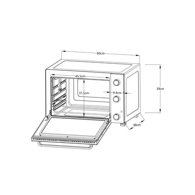 Electric mini oven - Natural convection CONTINENTAL EDISON - CEMF60B3