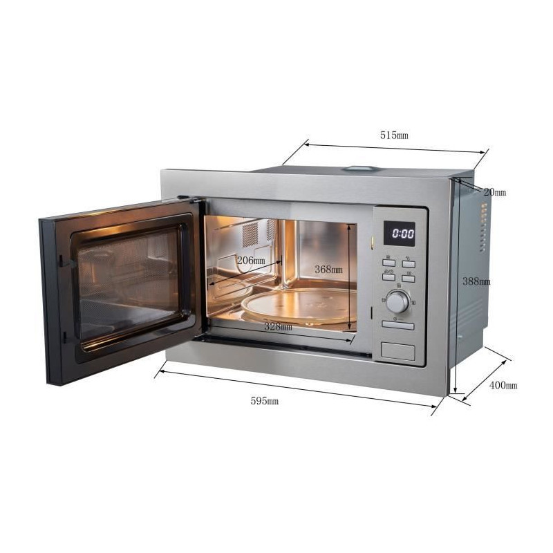 Continental built-in microwave EDISSE CEMO25GE2 SILVER L59.5 x H38.8 x
