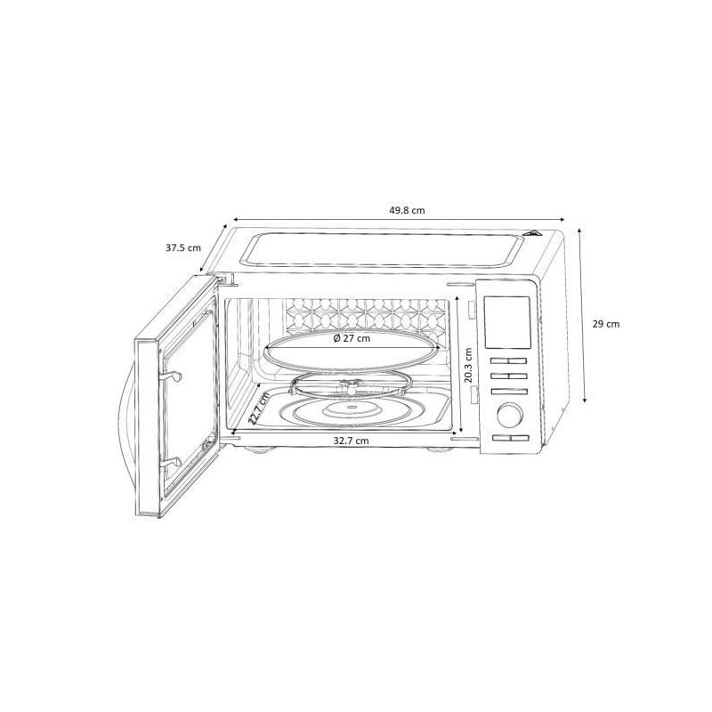 Combined microwave - Continental Edison - CEMO25SG13S3 - Silver - 25 L