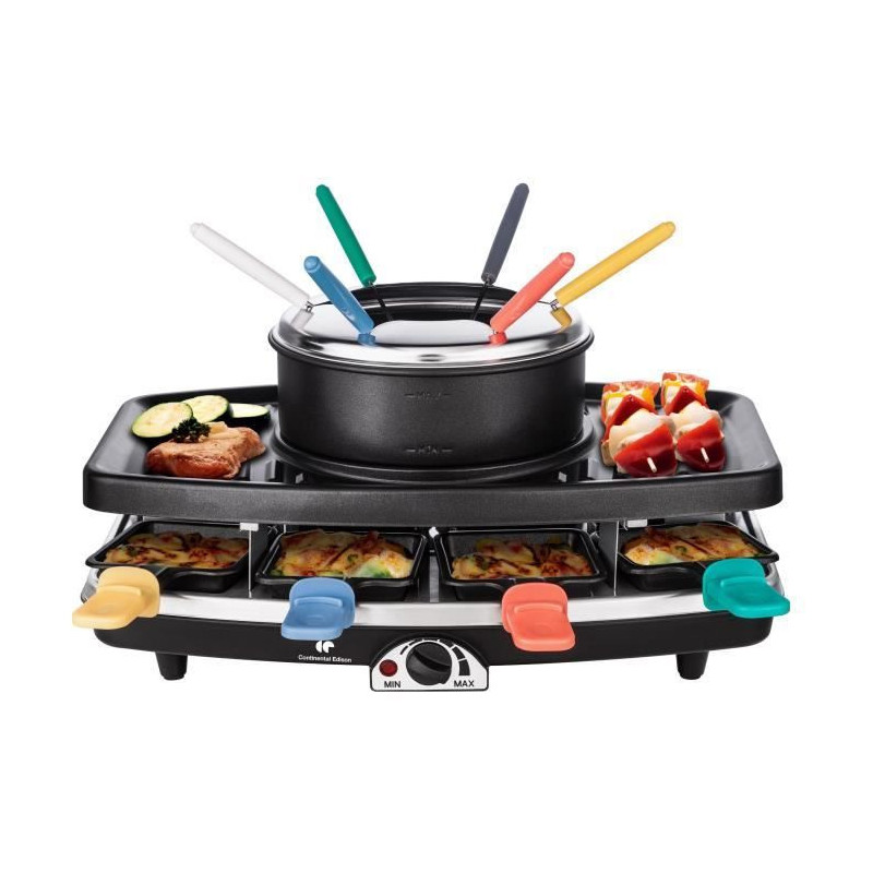 CONTINENTAL EDISON CERFG86B Raclette and fondue set for 8 people - Bla