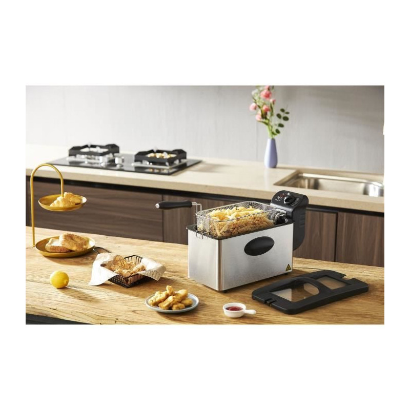 Frying 3 L Continental Edison SURFR3IN2 - 2000W - stainless steel