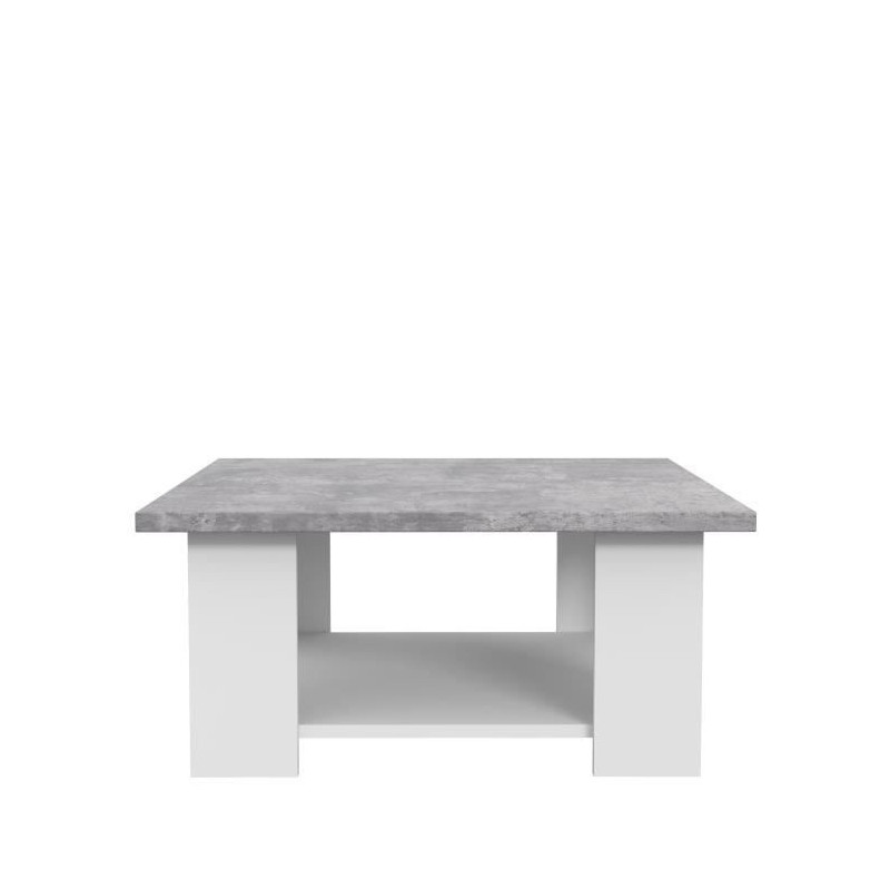 Pilvi coffee table - white and light concrete - contemporary - L 67 x