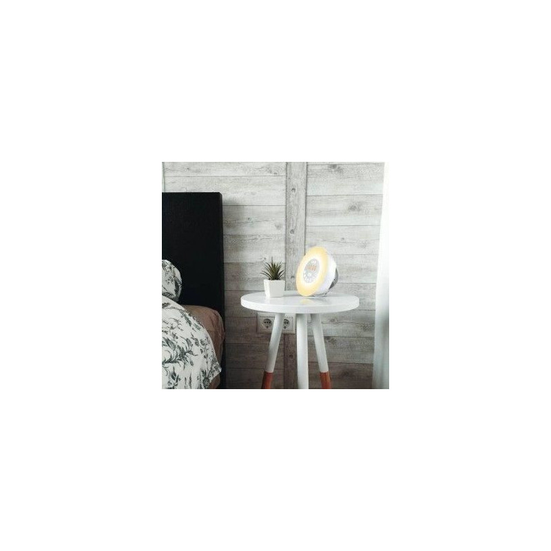 CGV CR ARUNA Clock radio with dawn simulator - 6 mood colors - White