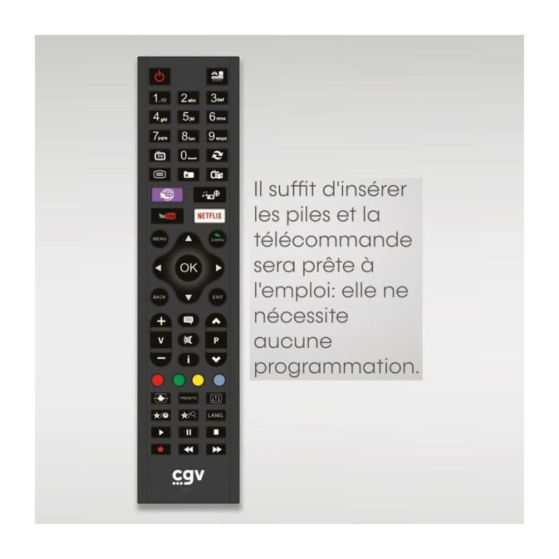 Universal Remote Control - CGV - FIDELIO MM - Multi-Brands - Without p