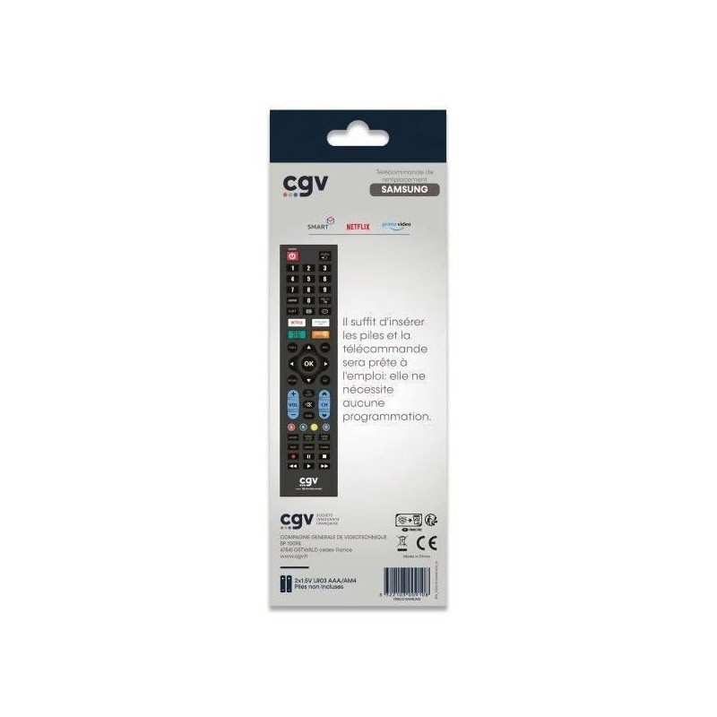 Replacement remote control - CGV - FIDELIO Samsung - For Samsung telev