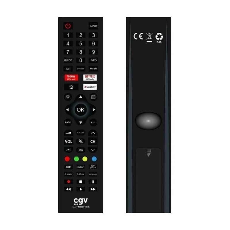 Replacement remote control - CGV - FIDELIO Hisense - For Hisense telev