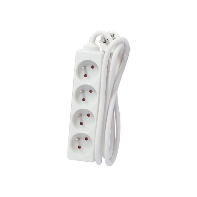 Chacon Party Multiprise Bloc 4 sockets 16a 5m White