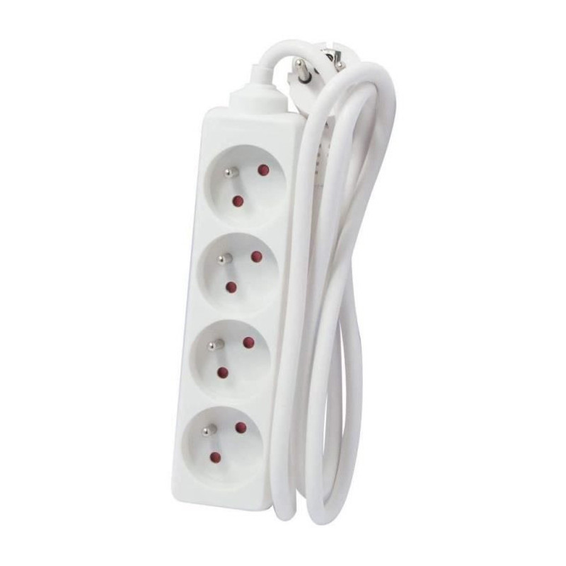 Chacon Party Multiprise Bloc 4 sockets 16a 5m White