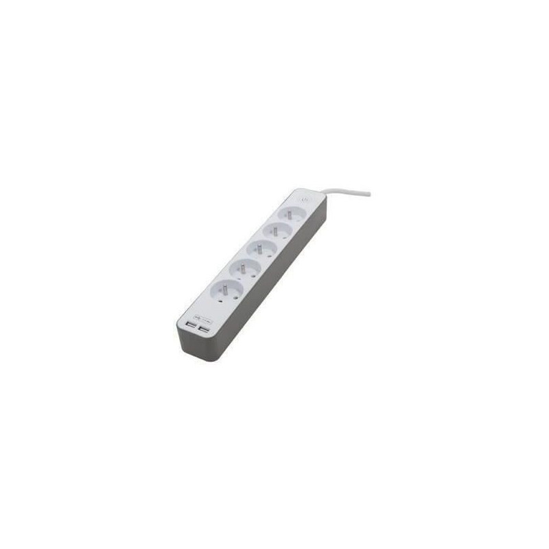 Chacon Multiprise Bloc 5 sockets 16 A with 2 USB ports and cable 1.5 m
