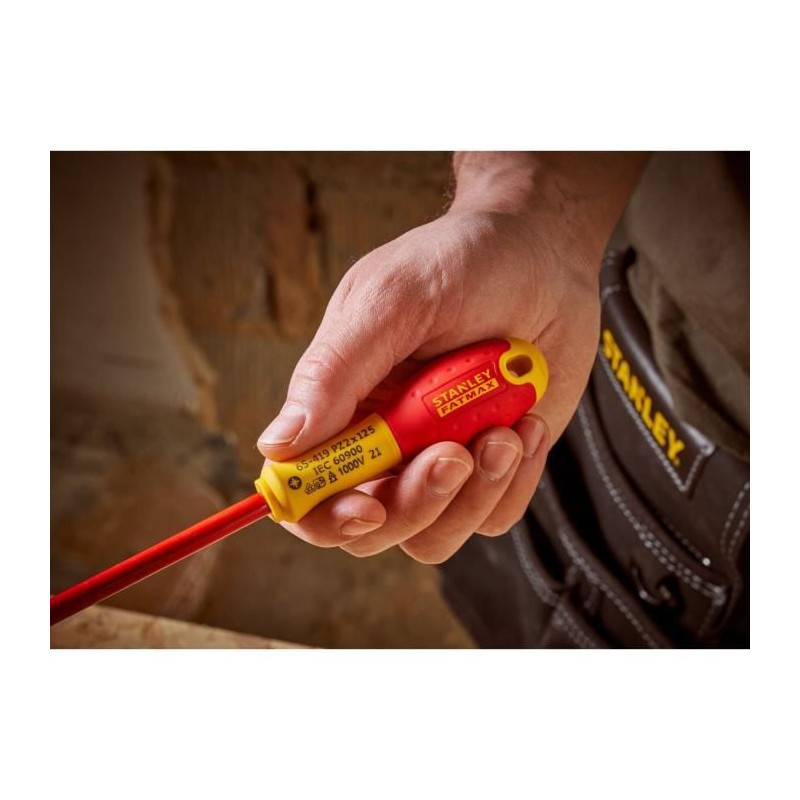 Set of 6 Insulated Screwdrivers 1000V - STANLEY FATMAX - 0-65-443 - El