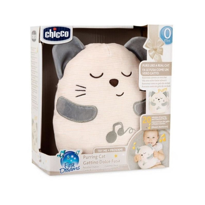 Plush kitten - CHICCO - Grey - From birth