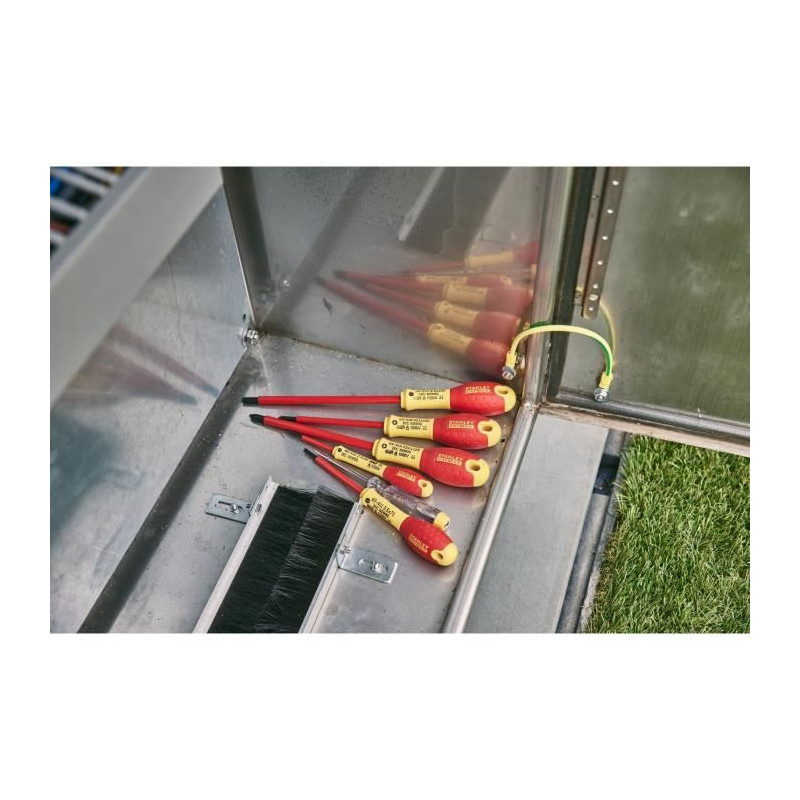 Set of 6 Insulated Screwdrivers 1000V - STANLEY FATMAX - 0-65-443 - El