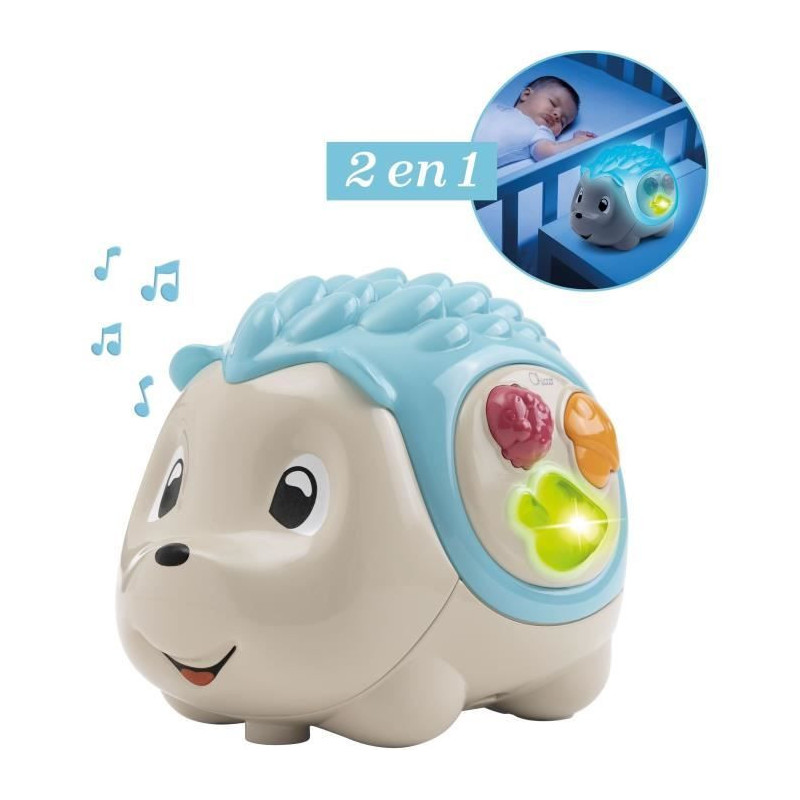Sensory Hedgehog Activity Toy/Night Light - CHICCO - Day&Night - Blue