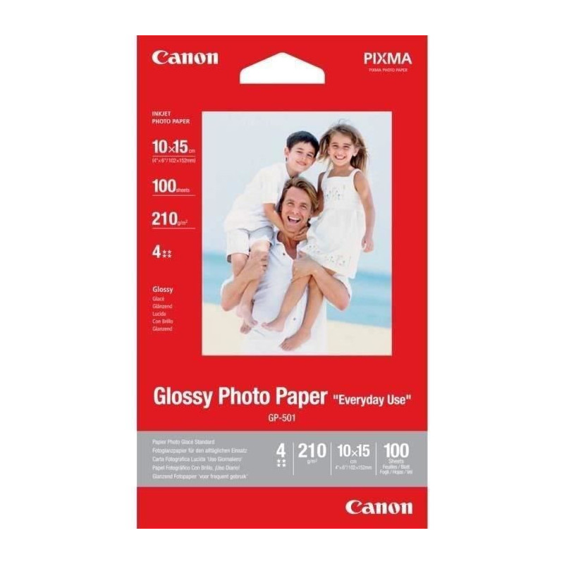 Canon Glossy Photo Paper GP-501 - 210g - 100 Sheets - 10x15 cm