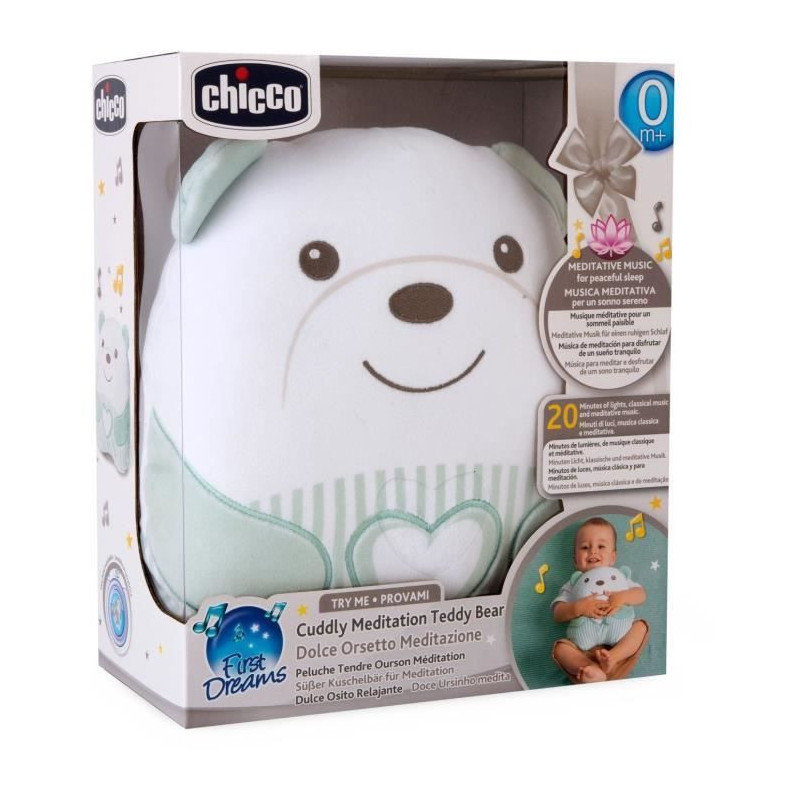 Soft Teddy Bear Plush - CHICCO - Green - From birth