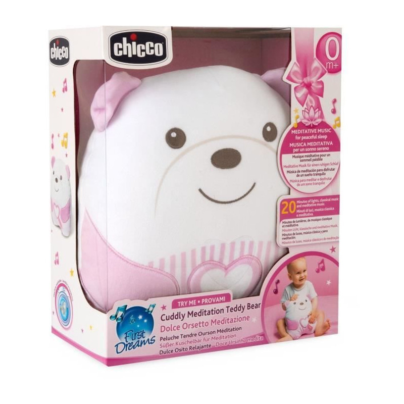 Soft Teddy Bear Plush - CHICCO - Pink - From birth