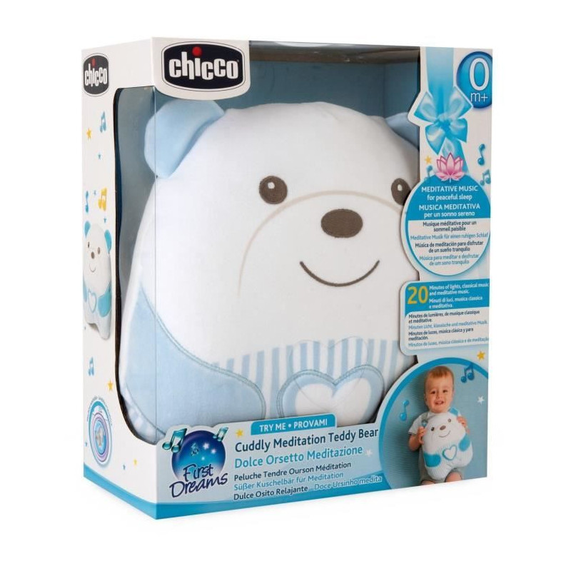 Soft Teddy Bear Plush - CHICCO - Blue - From birth