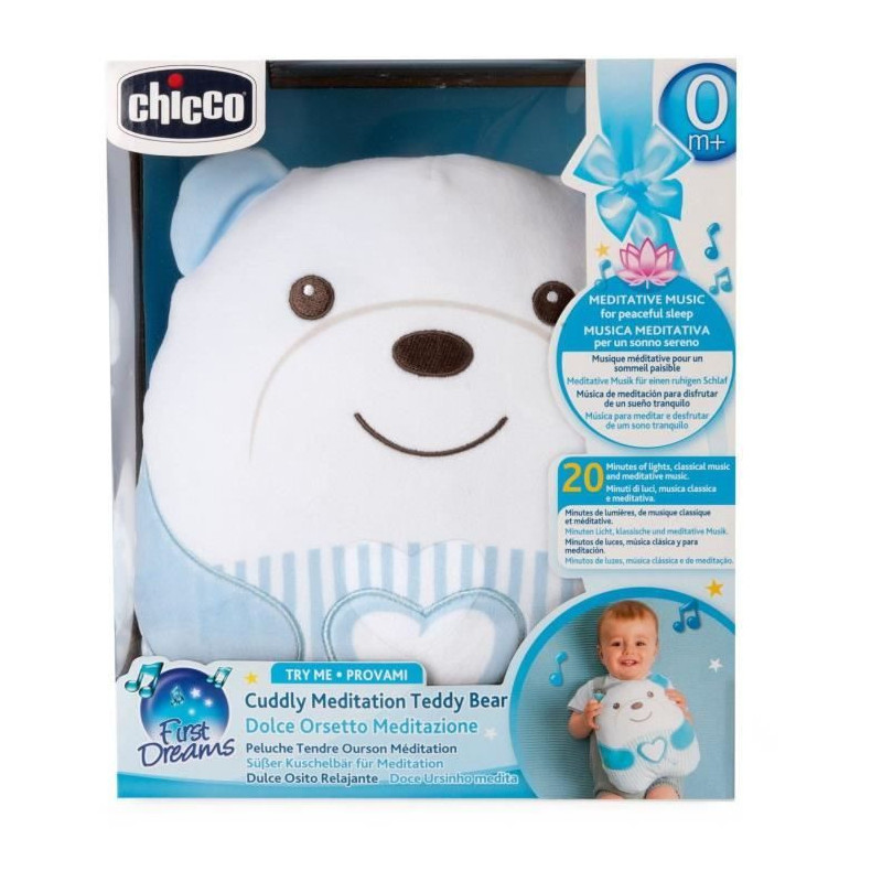 Soft Teddy Bear Plush - CHICCO - Blue - From birth