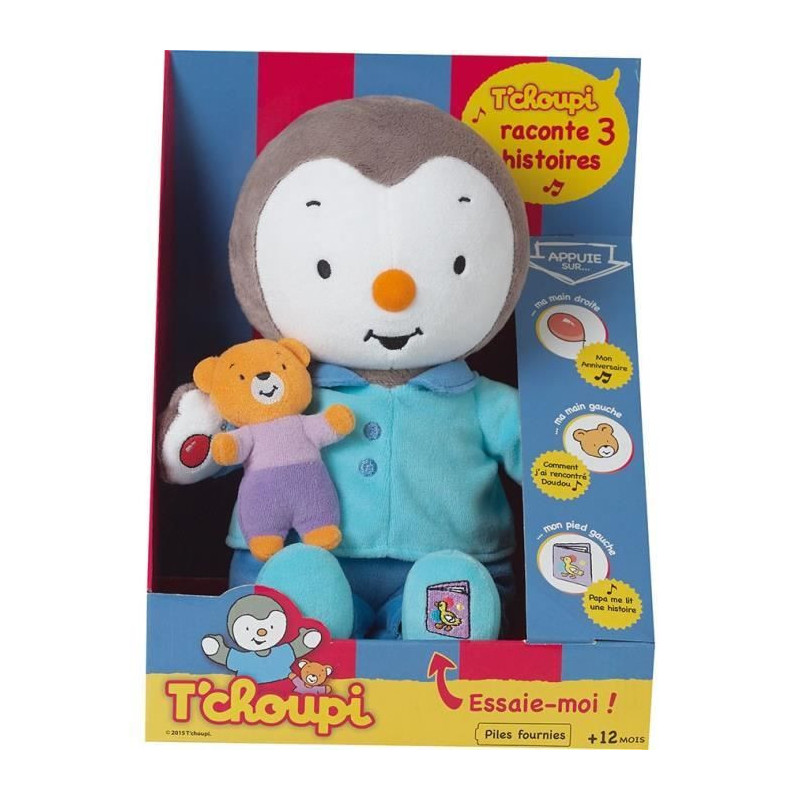 T'CHOUPI Plush Tell me a story ± 30 cm