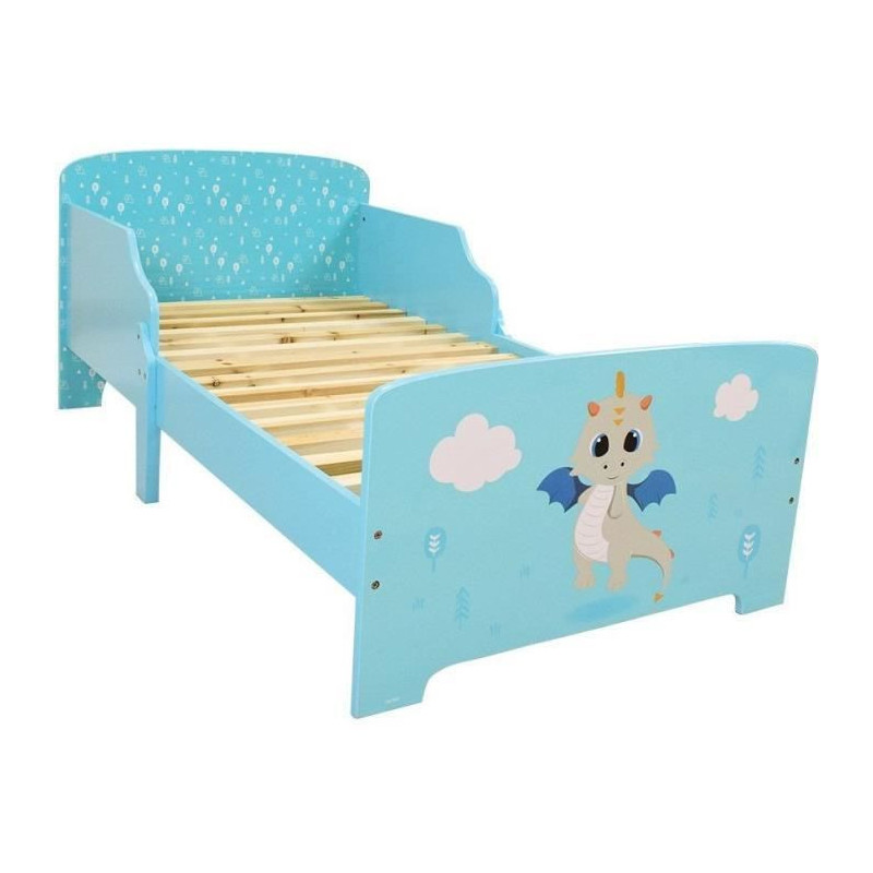 LEON THE DRAGON Bed with slats 140 x 70 cm for children