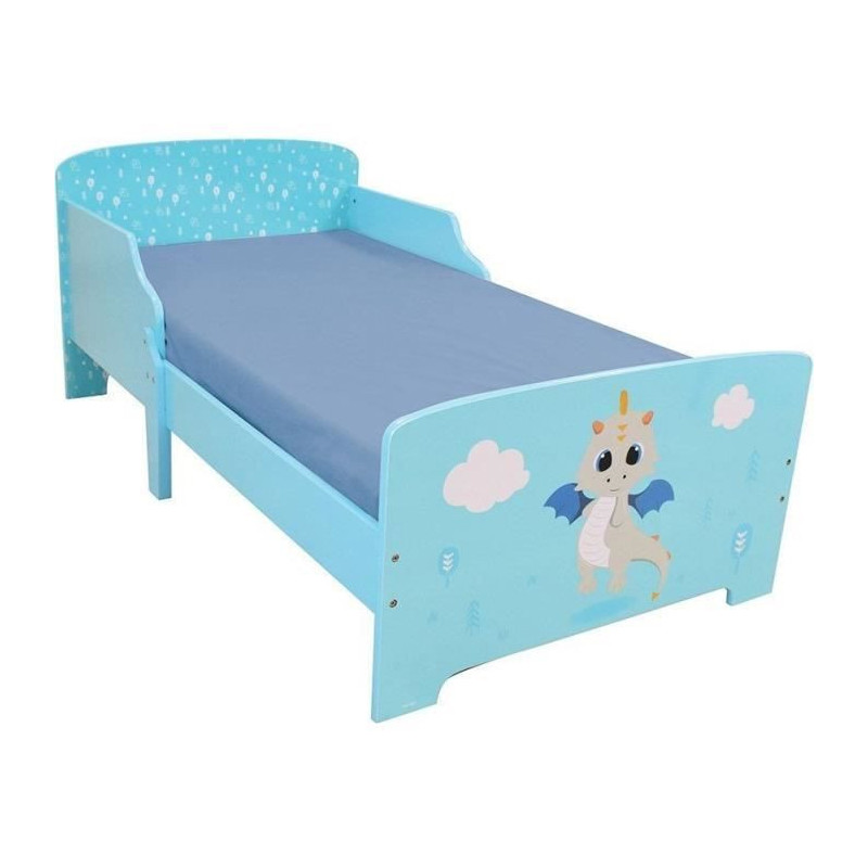 LEON THE DRAGON Bed with slats 140 x 70 cm for children