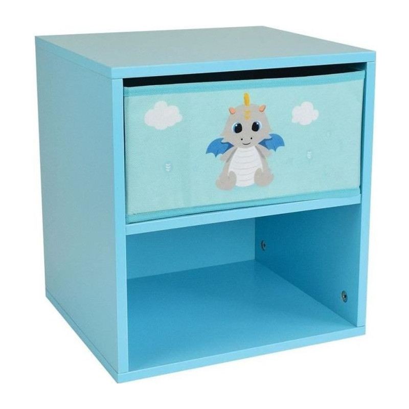 LEON THE DRAGON Bedside table with a drawer ± 36 x 33 x 30 cm for chi