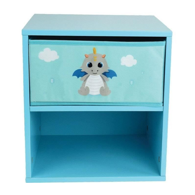 LEON THE DRAGON Bedside table with a drawer ± 36 x 33 x 30 cm for chi