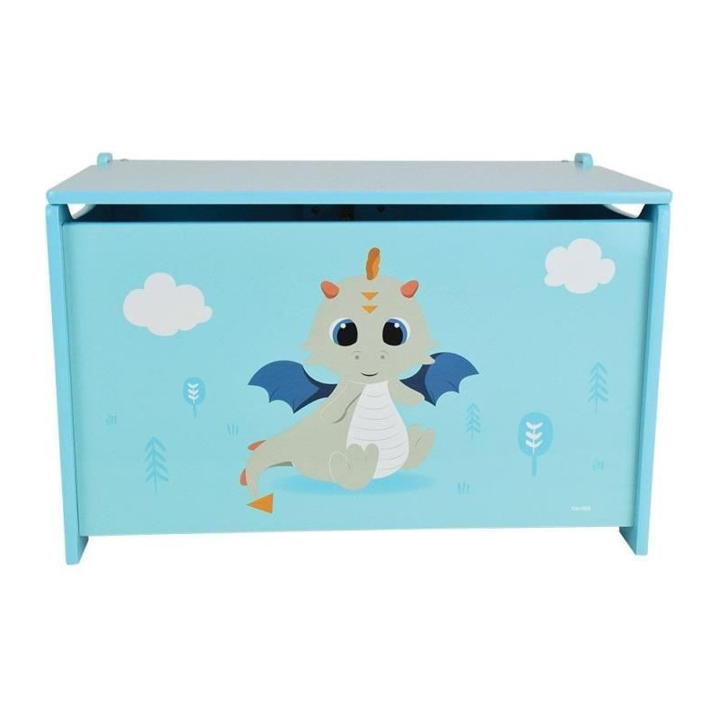 LEON THE DRAGON Wooden toy box ± 40 x 58 x 36 cm for children
