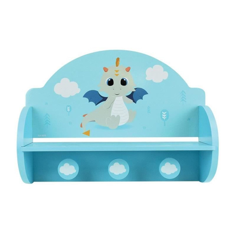 FUN HOUSE Léon le Dragon 713338 COAT RACK SHELF Dimensions: ± H. 33