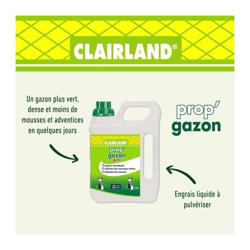 Prop'Gazon 3 in 1 Liquid Lawn Fertilizer - Clairland - Concentrate 2.5