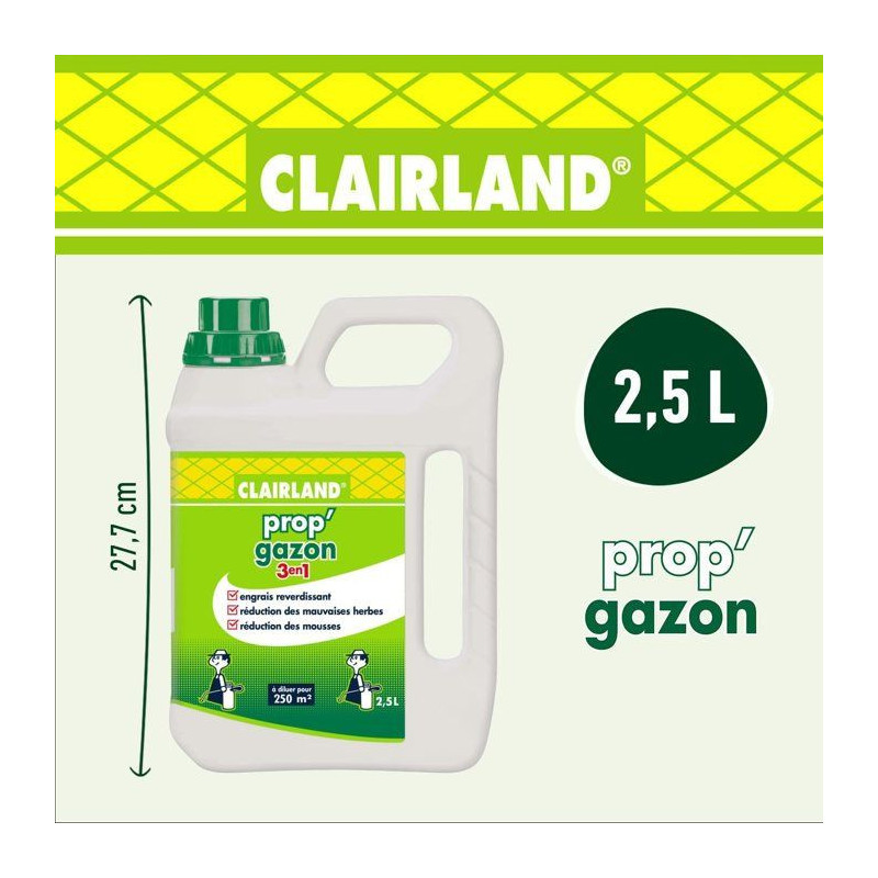 Prop'Gazon 3 in 1 Liquid Lawn Fertilizer - Clairland - Concentrate 2.5