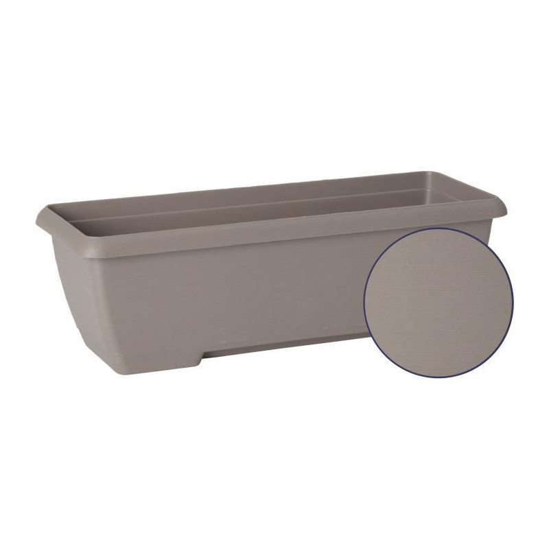 Planter - GARDEN ID Teramo - Taupe 60 cm - Solidity - Integrated water