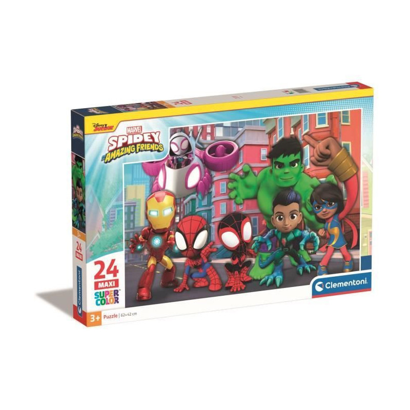CLEMENTONI - 24 pieces Maxi - Spidey and his extraordinary friends