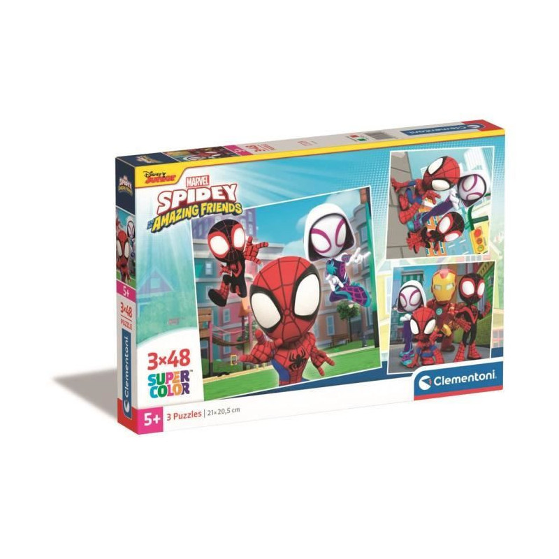 CLEMENTONI - 3x48 pieces - Spidey and his extraordinary friends