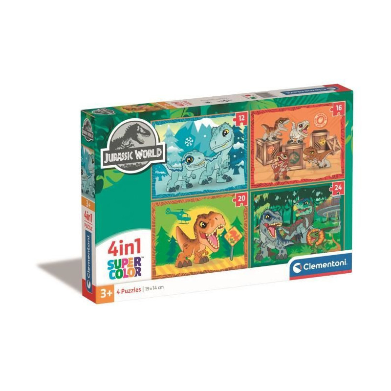CLEMENTONI 4 in 1 Jurassic World Puzzle