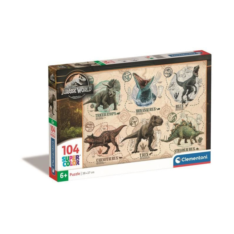 CLEMENTONI - 104 pieces - Jurassic World