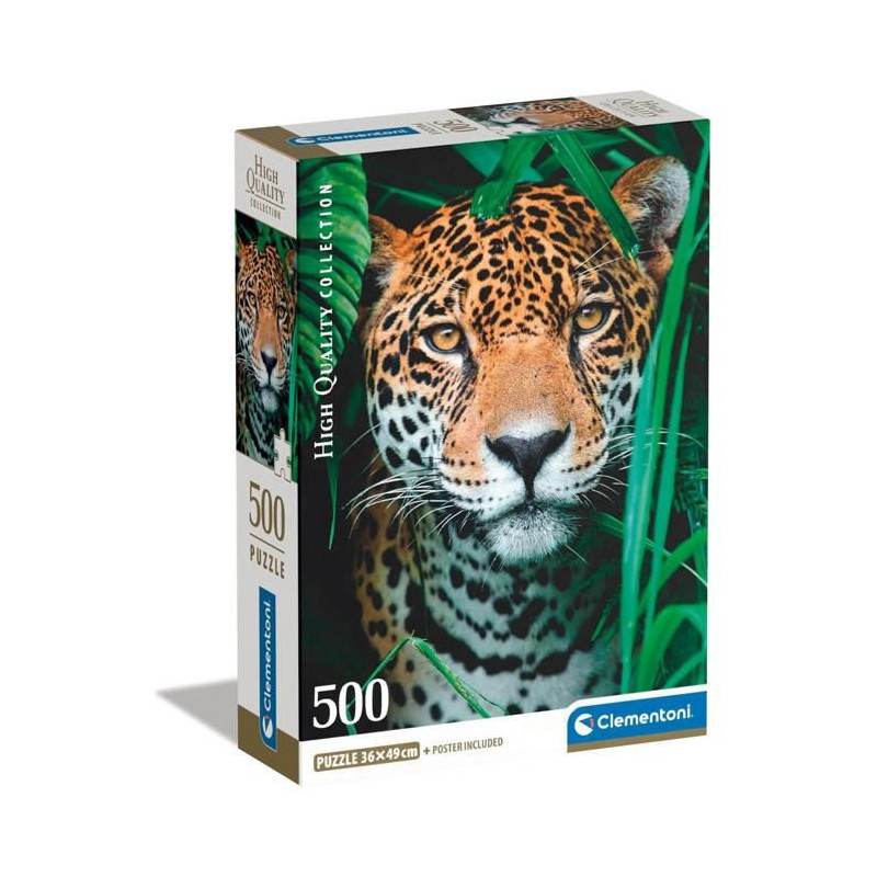 CLEMENTONI - Compact 500 pieces - Jaguar in the jungle