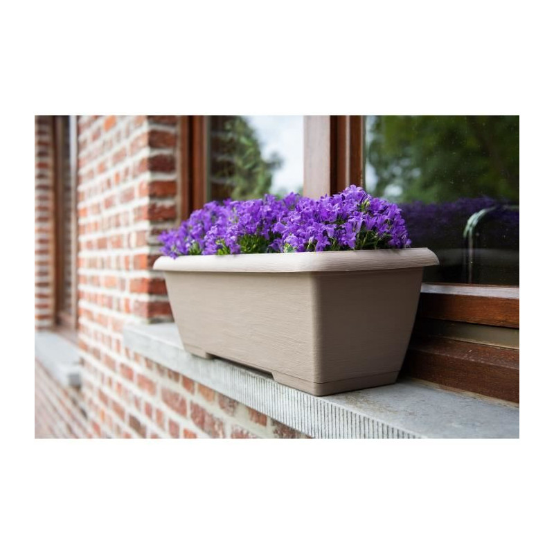 Planter - GARDEN ID Teramo - Taupe 60 cm - Solidity - Integrated water