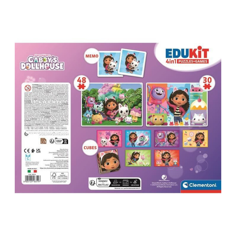 Edukit 4 in 1 Gabby and the magic house CLEMENTONI