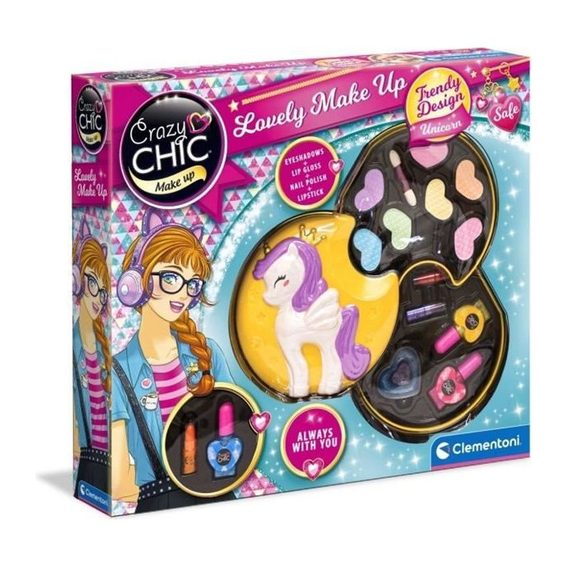 Clementoni - 18643 - Unicorn Makeup Palette (A2x3)