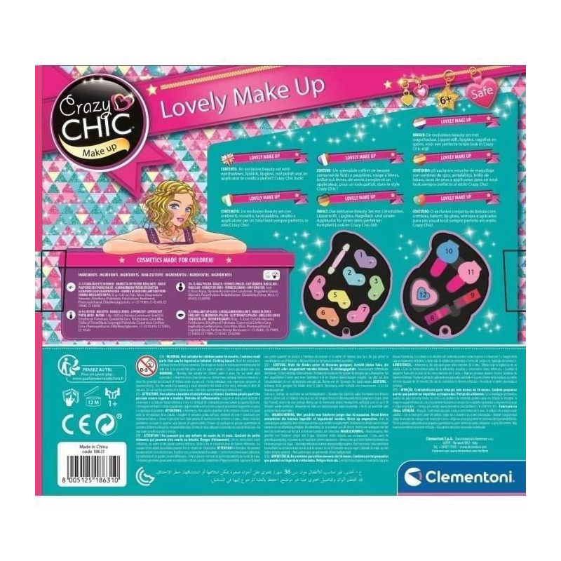 Clementoni - 18643 - Unicorn Makeup Palette (A2x3)