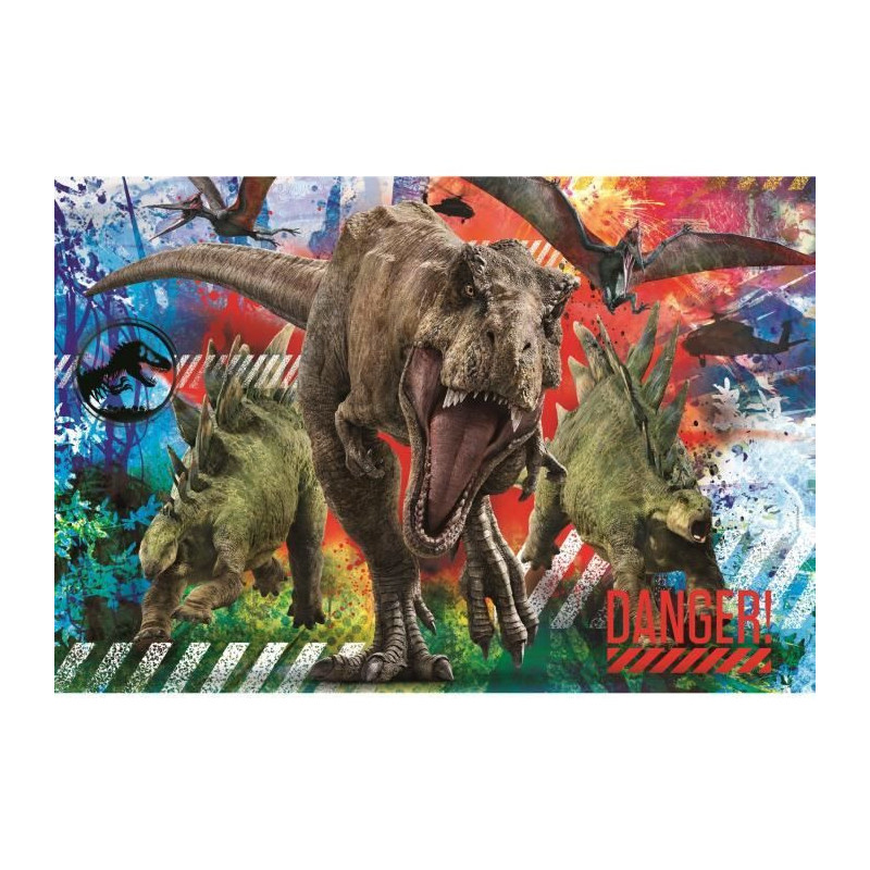 CLEMENTONI - 26456 - SuperColor 60 pieces Maxi - Jurassic World