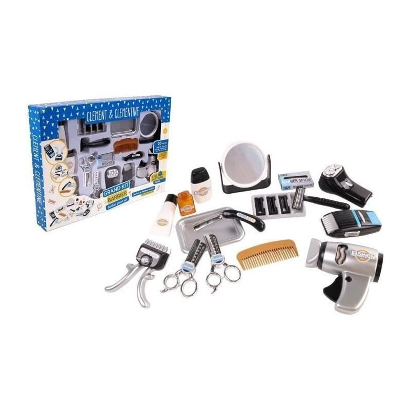 Hairdresser Set - Barber Pretend Play - CLEMENT CLEMENTINE - Clippers,