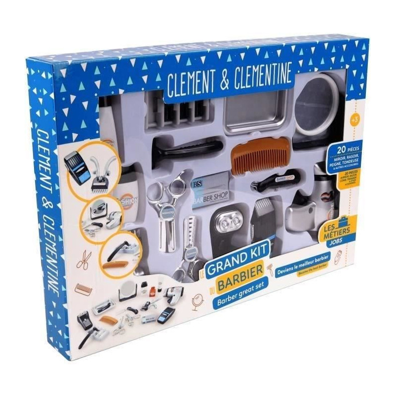 Hairdresser Set - Barber Pretend Play - CLEMENT CLEMENTINE - Clippers,