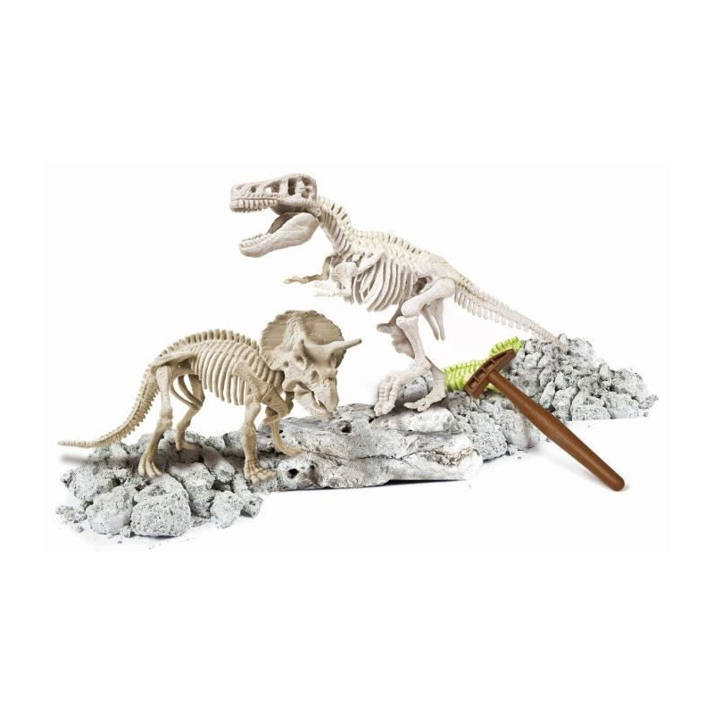CLEMENTONI Archéo Ludic - T-Rex & Triceratops Phosphorescent - Scienc