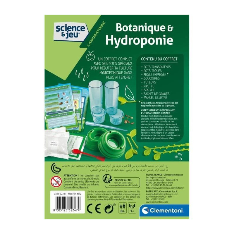 CLEMENTONI Science & Game - Botany and Hydroponics - Scientific Game