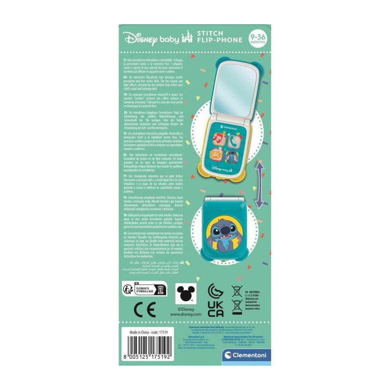 CLEMENTONI - Flip Phone - Stitch