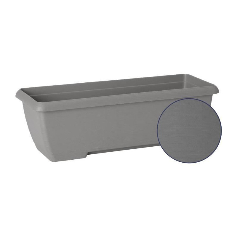 Planter - GARDEN ID Teramo - Black 60 cm - Solidity - Integrated water