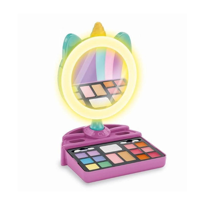 CLEMENTONI - Unicorn makeup mirror - Light ring - Makeup and hair and