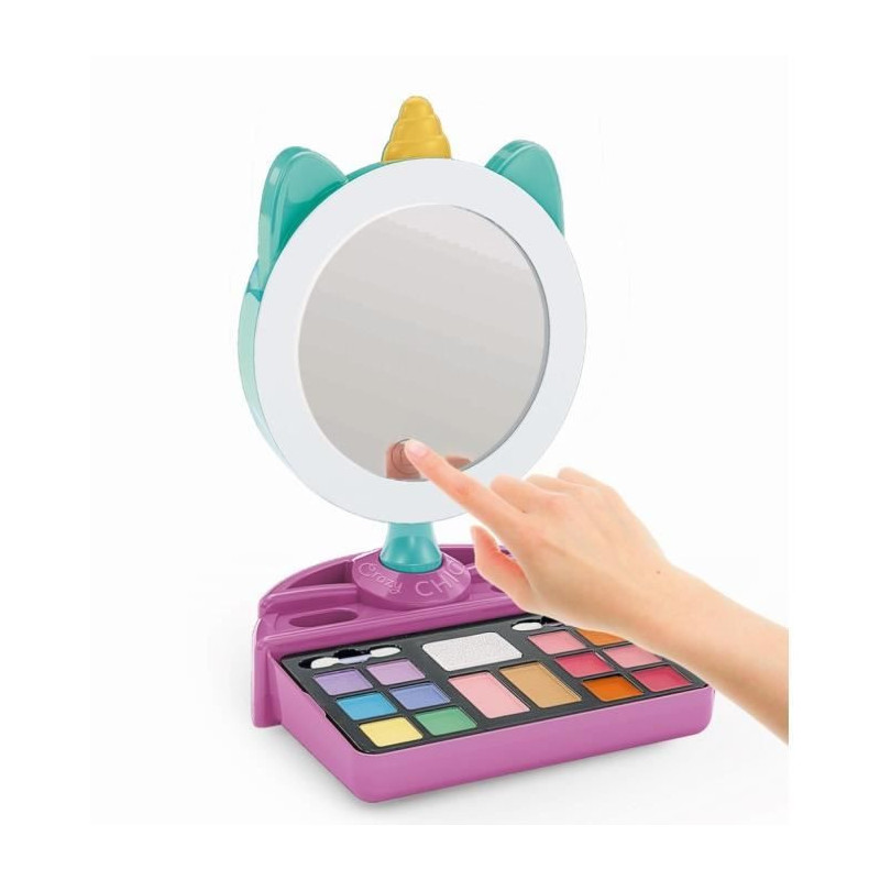 CLEMENTONI - Unicorn makeup mirror - Light ring - Makeup and hair and